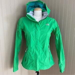 The North Face Resolve Venture Rain Windbreaker Jacket Bright Green Women’s S